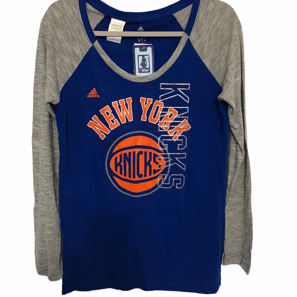 Adidas New York Knicks women’s blue with gray. S L